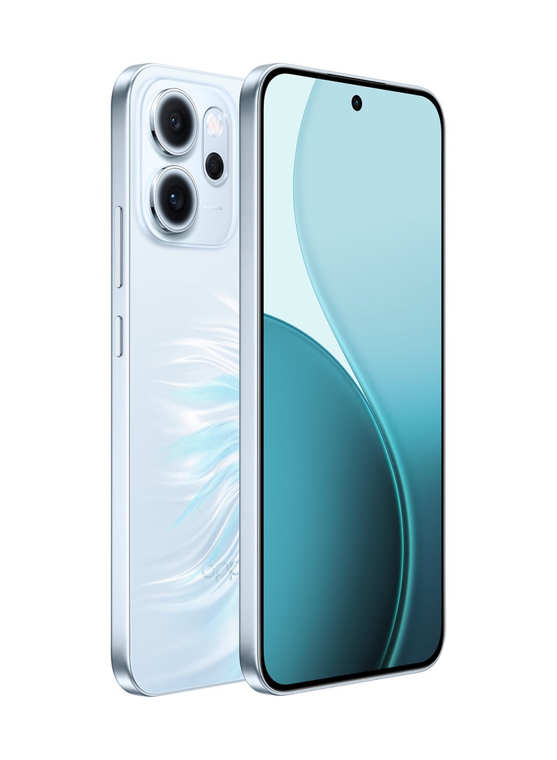 أوبو Reno14 F AI Phone Dual SIM 5G Blue 12GB RAM 512GB + OPPO Enco Buds3Pro + 12 Month (Liquid + Screen Protection) Warranty - Middle East Version  - Image 4