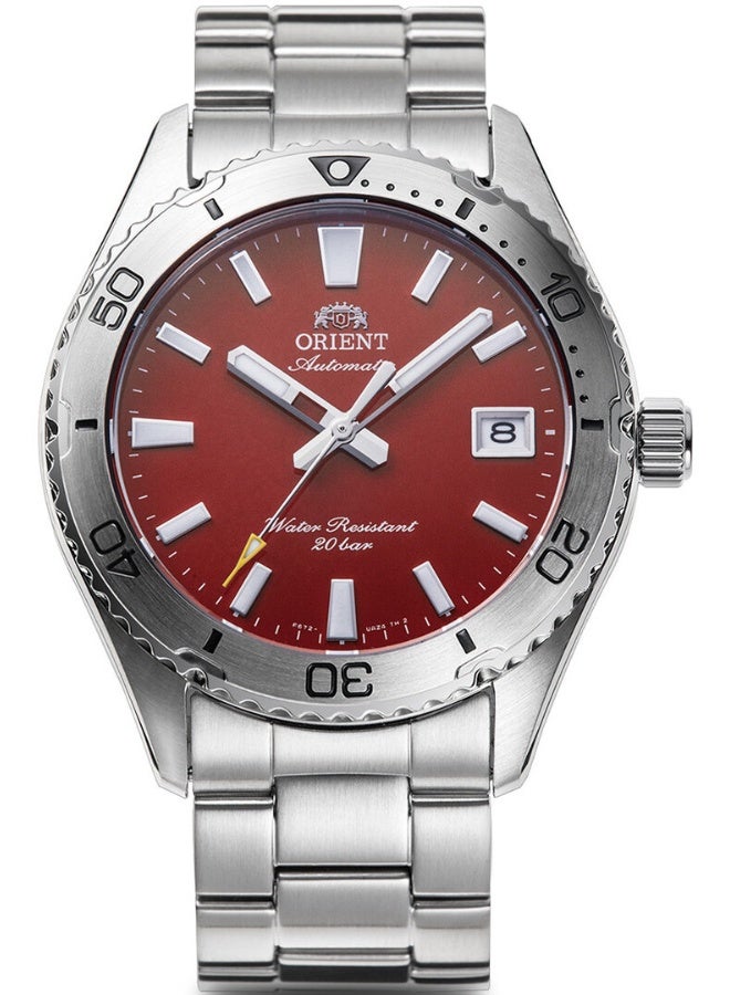 أورينت Men's RA‑AC0Q09R30B Men’s Watch, Mechanical Sports “Mako 40” Red Dial 39.9mm Case 200 M WR Sapphire Automatic - Image 2