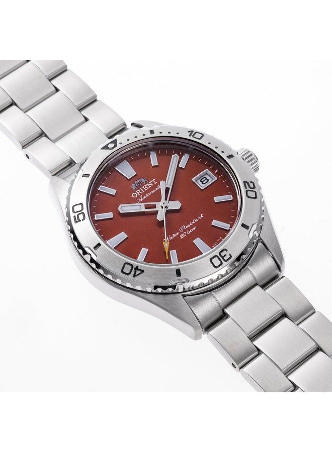 أورينت Men's RA‑AC0Q09R30B Men’s Watch, Mechanical Sports “Mako 40” Red Dial 39.9mm Case 200 M WR Sapphire Automatic - Image 3