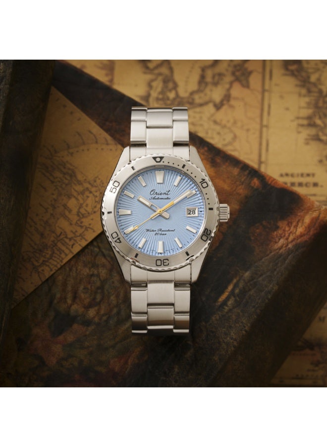 ORIENT Men's Mako 40 RA‑AC0Q12L30B Men’s Watch – Automatic Diver‑Style 39.9 mm Case, 200 M WR, Sapphire Crystal, Blue Dial - Image 1