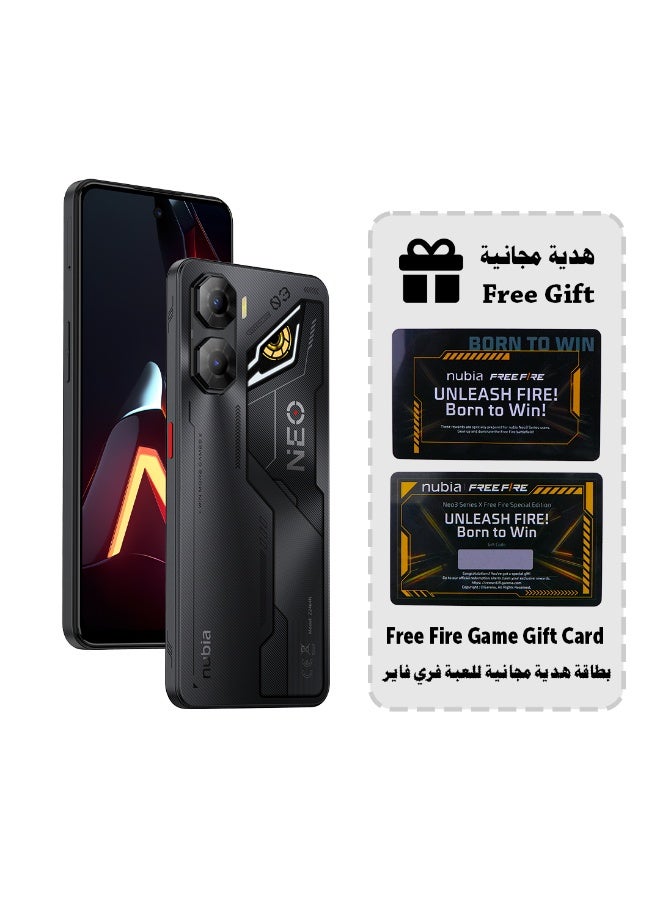 زد تي اي نوبيا نيو 3 8+12 جيجابايت رام 256 جيجابايت 5G + بطاقة هدايا فري فاير - اللون الأسود الظل - Image 1