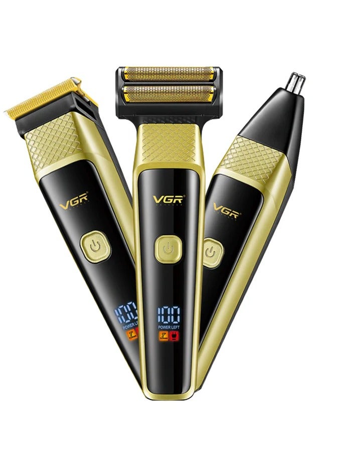 في جي آر VL-366 Limited Edition Professional 3 in 1 Grooming Kit, (Gold) Gold  - Image 1