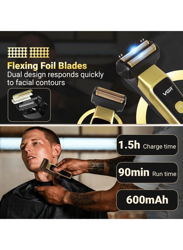في جي آر VL-366 Limited Edition Professional 3 in 1 Grooming Kit, (Gold) Gold  - Image 3