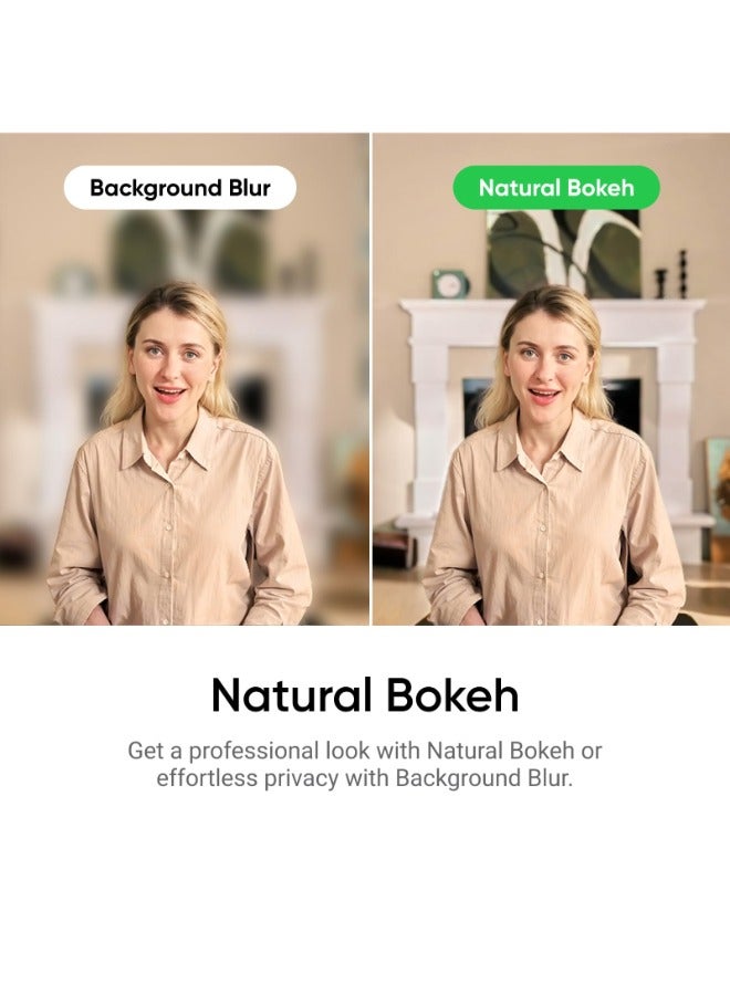 Insta360 LINK 2C | 4K Webcam, DSLR Quality, Noise Cancelling, Gesture Control, Auto Framing, True Focus, for On-Line Presentations, Conference, Streaming, Zoom, Teams Video Calls - Graphite Black Link 2C - Image 4
