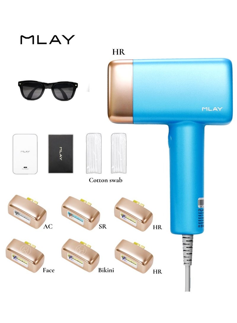 MLAY T14 7 in 1 IPL Hair Removal Device, 3℃ Ice Cooling Laser Hair Removal, 500,000 Flashes 0.5s/Flash, Painless Hair Removal Device Remove Acne/Skin Rejuvenation for Whole Body Bikini Face Arm Armpit Back Leg  - Image 1