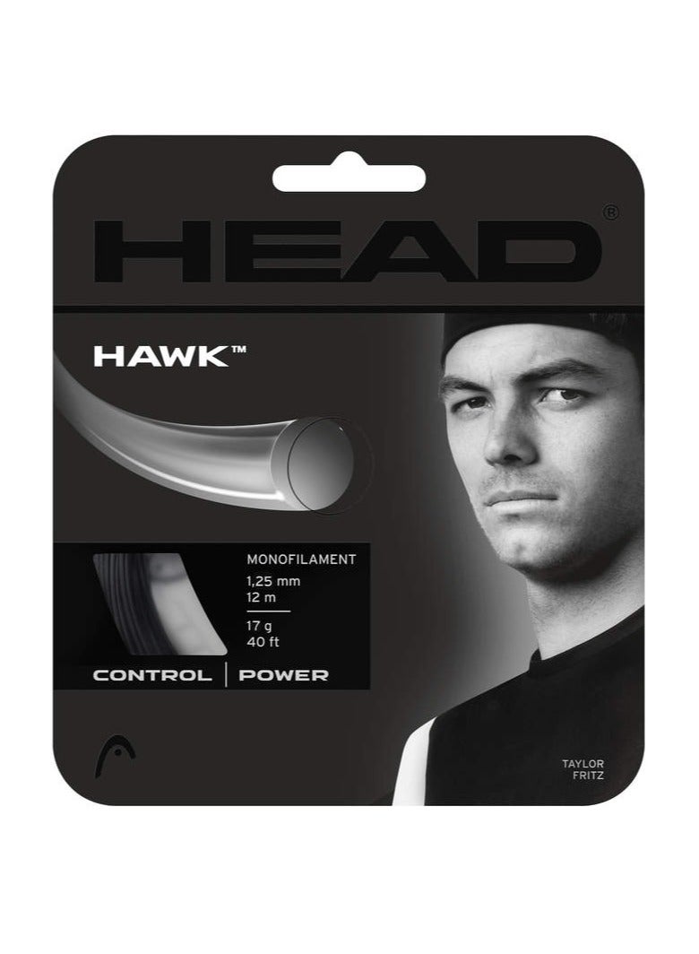 HEAD Hawk Tennis String - Perfect Balance Of Control And Power, 1.25 Mm - 17 Gauge Color : Black - Image 1
