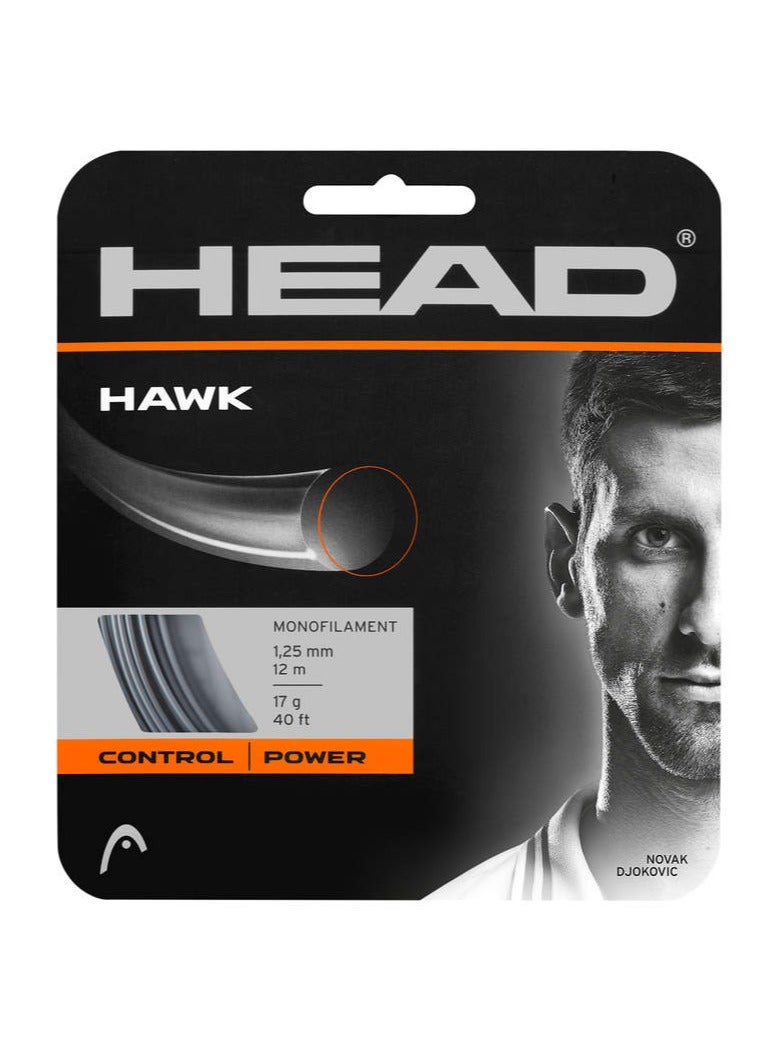 HEAD Hawk Tennis String - Perfect Balance Of Control And Power, 1.25 Mm - 17 Gauge Color : Black - Image 2