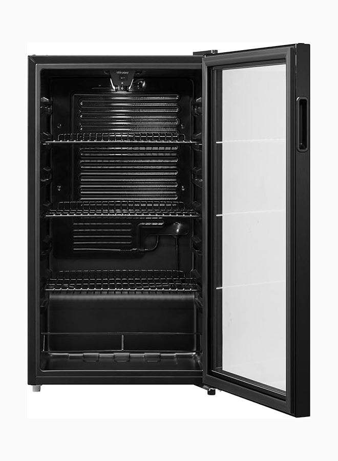 Midea Freestanding Single Door Wine Cooler With 150L Gross & 93L Net Capacity, Air-Cooled Thermostatic Wine Cabinet, Compact Beverage Cooler With Glass Door, Recessed Handle, Black - MDRW150FGG22AE 150 L 220 kW MDRW150FGG22AE black - Image 2