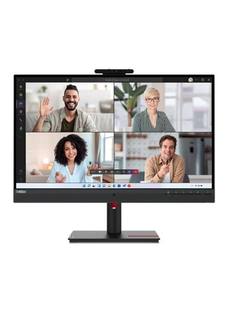Lenovo ThinkVision T27hv‑30 Monitor, 27-Inch QHD IPS Display, 75 Hz Refresh Rate, 4 ms (Extreme Mode) Response Time, 16.7 M Colors, Built‑In 5 W × 2 Speakers | 63D6UAT3EU - Black - Image 1
