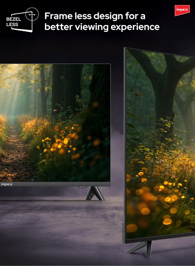 إمبكس تلفاز QLED ذكي 50 بوصة (أندرويد 14، تصميم بدون إطار، معالج رباعي النواة، 8 جيجابايت تخزين، 1 جيجابايت رام، منافذ HDMI و USB فائقة النحافة، لوحة A+، توفير الطاقة، زاوية عرض واسعة) - Image 4