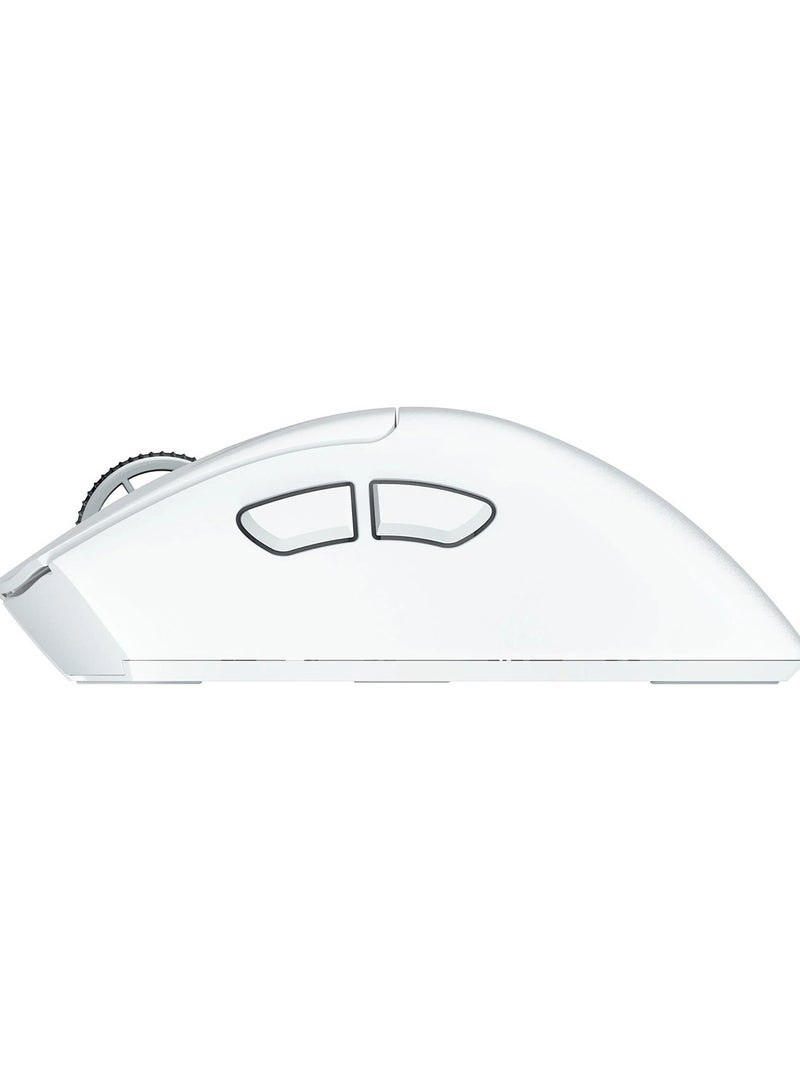 RAZER DeathAdder V4 Pro 57g Ultra-lightweight Wireless Ergonomic Esports Mouse: HyperSpeed Wireless Gen-2, Focus Pro 45K Optical Sensor Gen-2, 6 Programmable Buttons, Optical Switches Gen-4 - White - Image 3