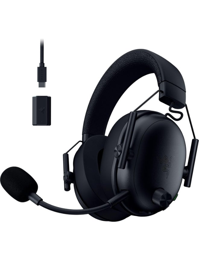 Razer BlackShark V3 Pro Wireless ANC Gaming Headset for PC: Full Band Mic - 50mm Drivers - 2.4 GHz, Bluetooth, USB, 3.5mm - Works with Mac, PS5, Nintendo Switch, Smartphone - 70 Hr Battery - Black I RZ04-05400100-R3U1 - Image 1