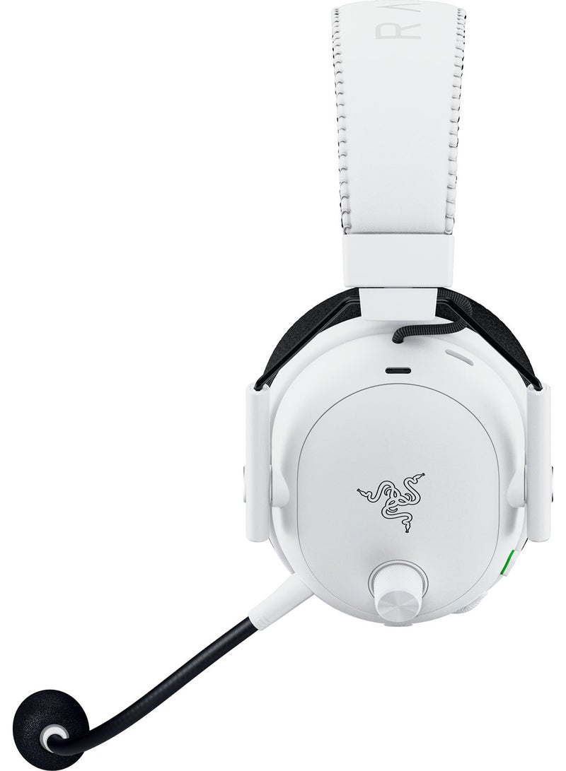 RAZER BlackShark V3 Pro Wireless ANC Gaming Headset for PC: Full Band Mic - 50mm Drivers - 2.4 GHz, Bluetooth, USB, 3.5mm - Works with Mac, PS5, Nintendo Switch, Smartphone - 70 Hr Battery - White - Image 3