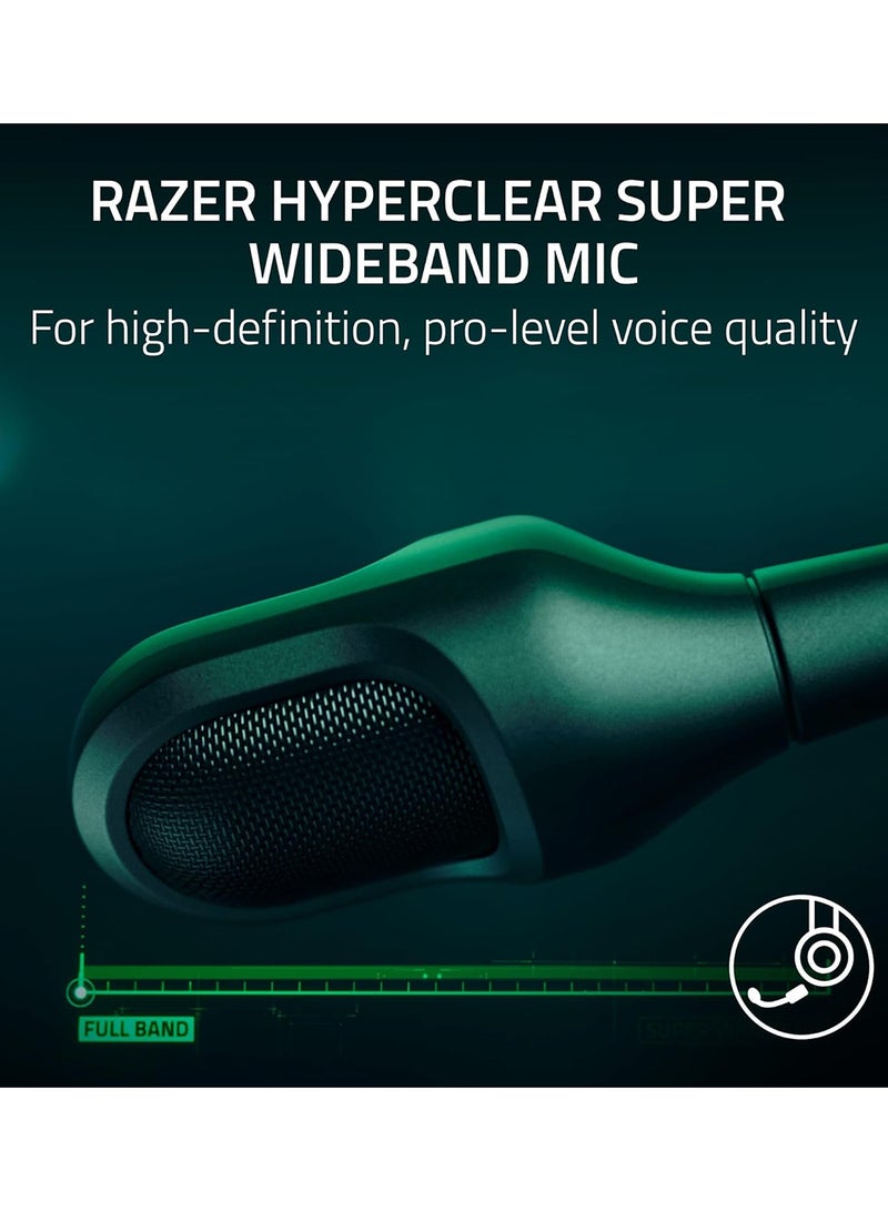 RAZER BlackShark V3 Pro Wireless ANC Gaming Headset for PC: Full Band Mic - 50mm Drivers - 2.4 GHz, Bluetooth, USB, 3.5mm - Works with Mac, PS5, Nintendo Switch, Smartphone - 70 Hr Battery - White - Image 5