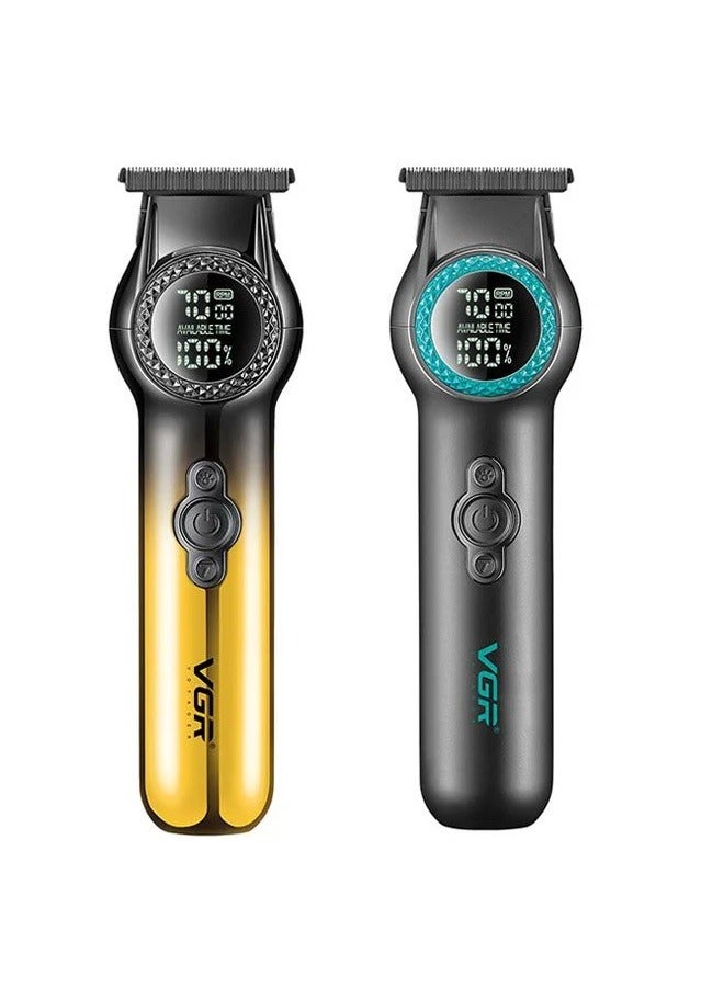 VGR V-990 Ultra-Premium Zero Gapped Professional 8000 RPM 2 Speed Hair Trimmer Ceramic & Powder Metallurgic Blade Digital Display 2000mAh Lithium battery Cord/Cordless type-C USB charge 200 Min multicolour  - Image 1
