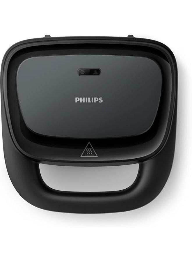 فيليبس Philips Sandwich Maker - 750W, Nonstick Plates, On/Off Switch, Black - HD2330/90 750 W HD2300/90 black - Image 1