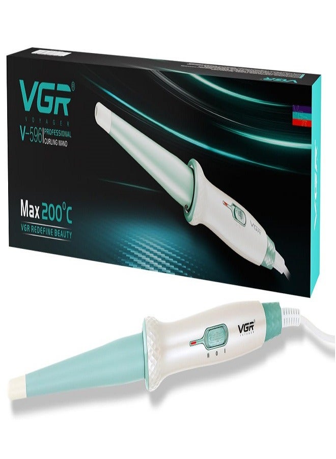 في جي آر V-596 Professional Electric Hair Curling Wand | Stylish Hair Styling Professional Hair Curler with 200° C Max Heat Setting multicolour - Image 2