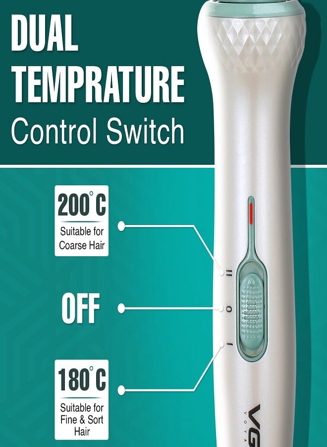 في جي آر V-596 Professional Electric Hair Curling Wand | Stylish Hair Styling Professional Hair Curler with 200° C Max Heat Setting multicolour - Image 5