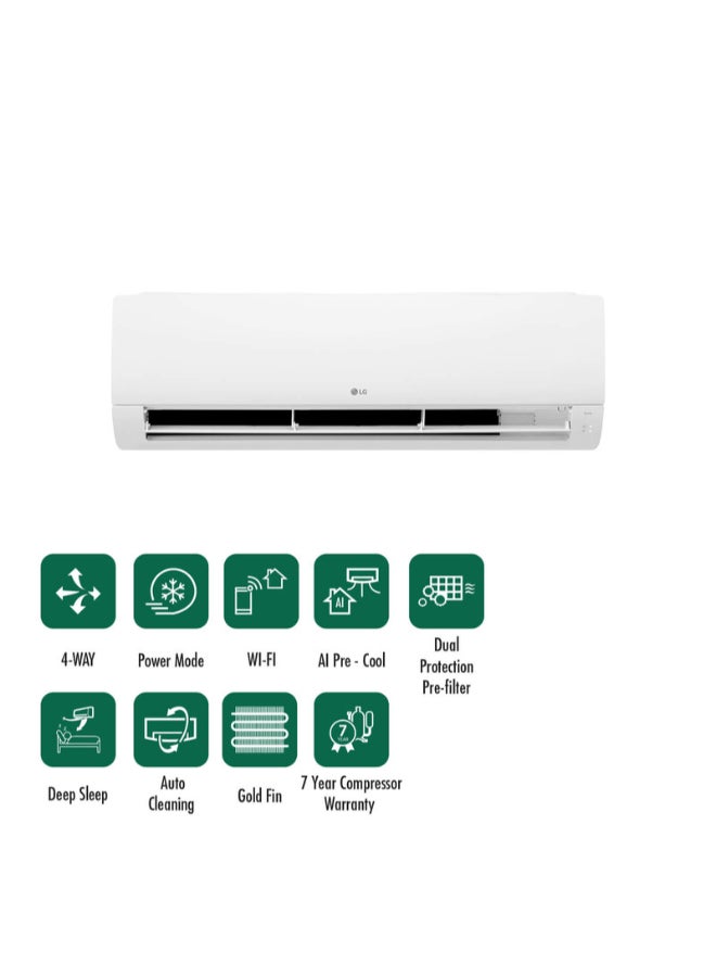 LG Split AC 18400 BTU Cool Only- Jet Cool Series NJ182C0 White - Image 2