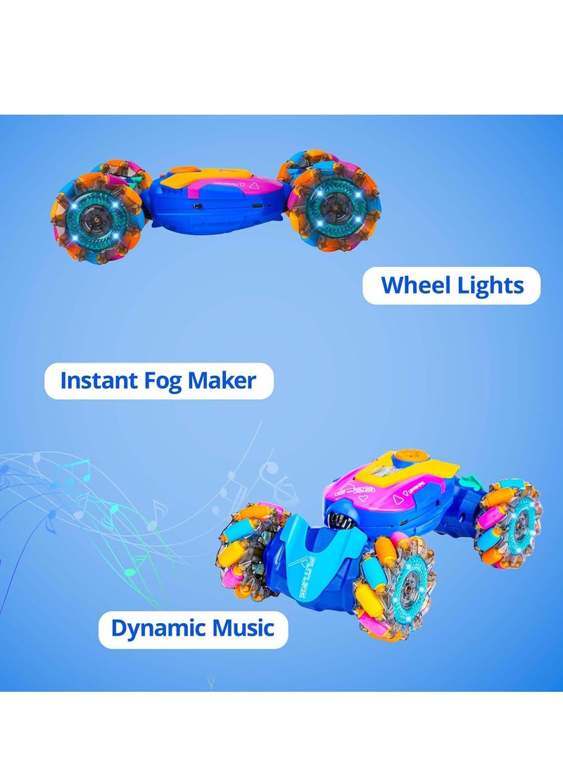 مايتويز سيارة استعراض عن بعد 4WD بحساسات الإيماءات، لعبة سيارة تحكم عن بعد، مع أضواء وموسيقى ورذاذ، 4WD تدور 360° على جميع التضاريس، ألعاب للأطفال، سيارة RC للأطفال - Image 5