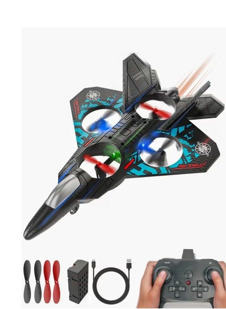 MYTOYS RC Aeroplane 2.4GHz Remote Control L0712 Quadcopter Floating Fighter Plane – RTF Airplane Toy with Colored Lights and USB Charging, Ideal for Beginners, Kids, and Adults - Image 1