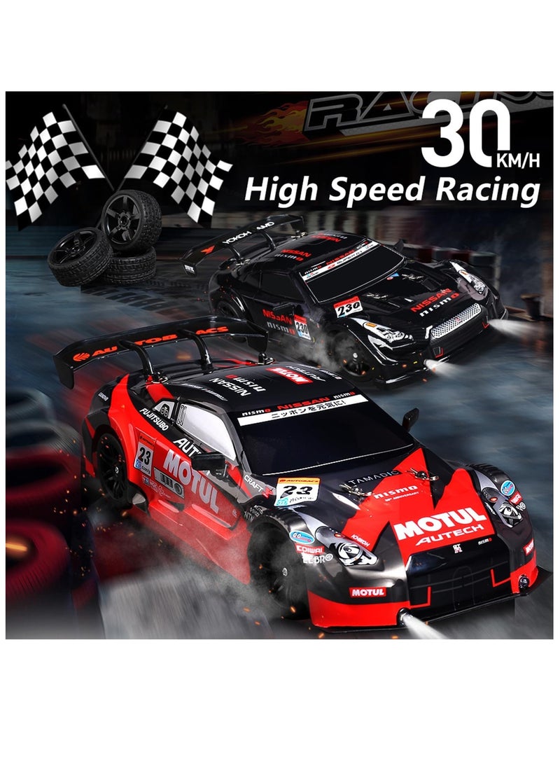 مايتويز سيارة Drift RC مقياس 1:16 4WD 2.4GHz بسرعة عالية 30 كم/ساعة مع أضواء LED، وعجلات سباق و Drift - Image 2