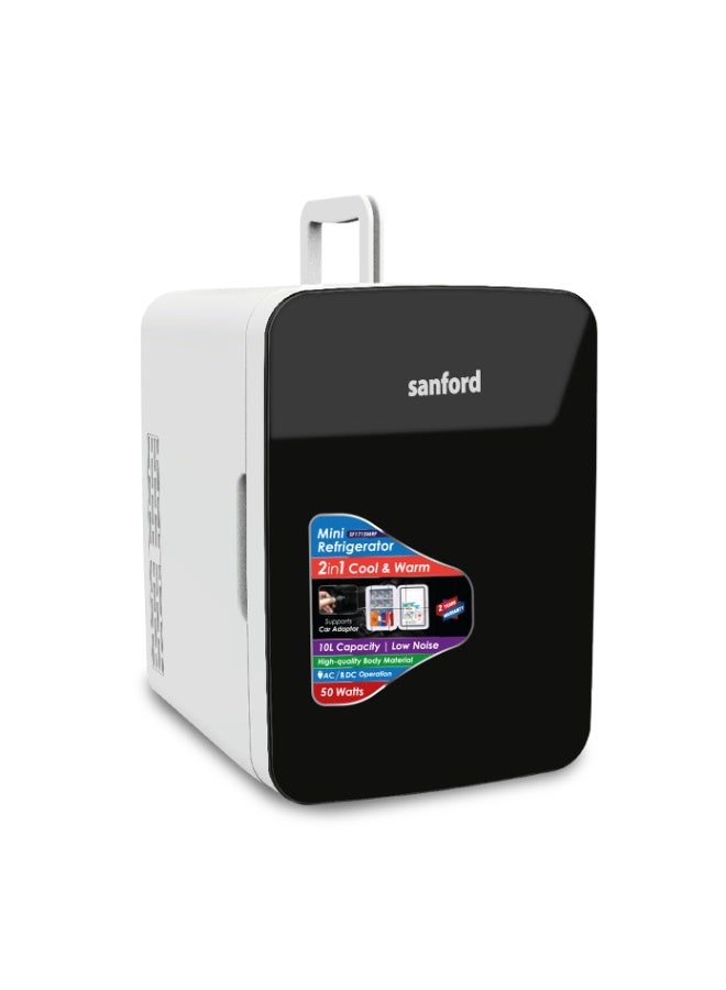 Sanford 2-in-1 Mini Refrigerator 10L Capacity, Cool & Warm Functions, Portable with Handle & Car Adaptor Support, Your Powerful Companion for Home, Office & Travel 10 L SF1715MRF White - Image 1