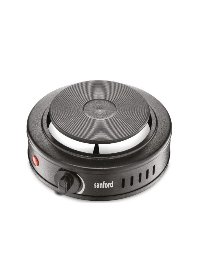 Sanford Portable Single Hot Plate Efficient & Compact Quick Heating Solution with Adjustable Thermostat & Non-Slip Design for Small Spaces 500 W SF5016HPT BS black - Image 1