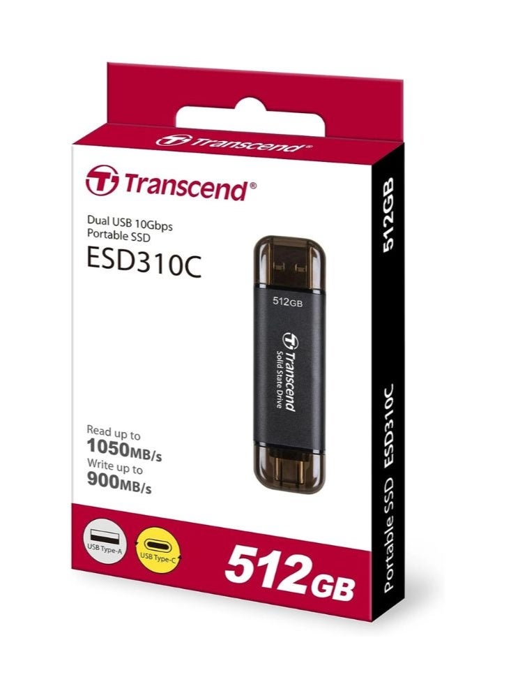 Transcend 512GB USB 10Gbps ESD310 Portable SSD Solid State Drive |TS512GESD310S | Sliver 512 GB - Image 2