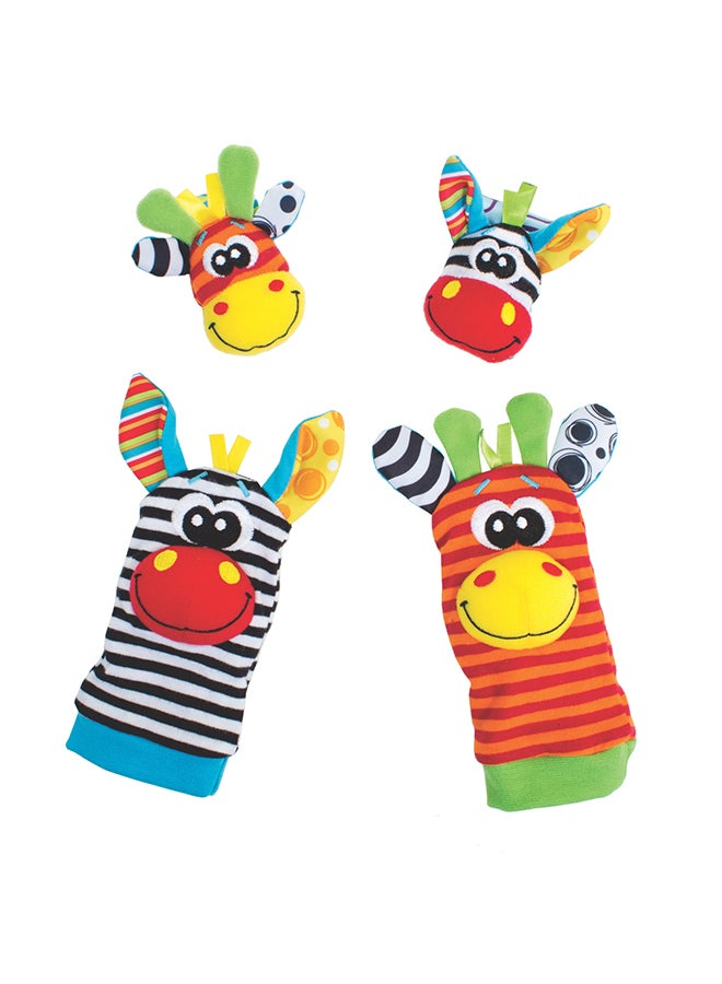 بلاي غرو Wrist Rattle and Foot Finder Set - Engaging Developmental Toys for Babies 0-12 Months with Adorable Jungle Friends - Baby's First Rattle Socks & Hand Entertainment, an Ideal Baby Kicking Toy - Image 1
