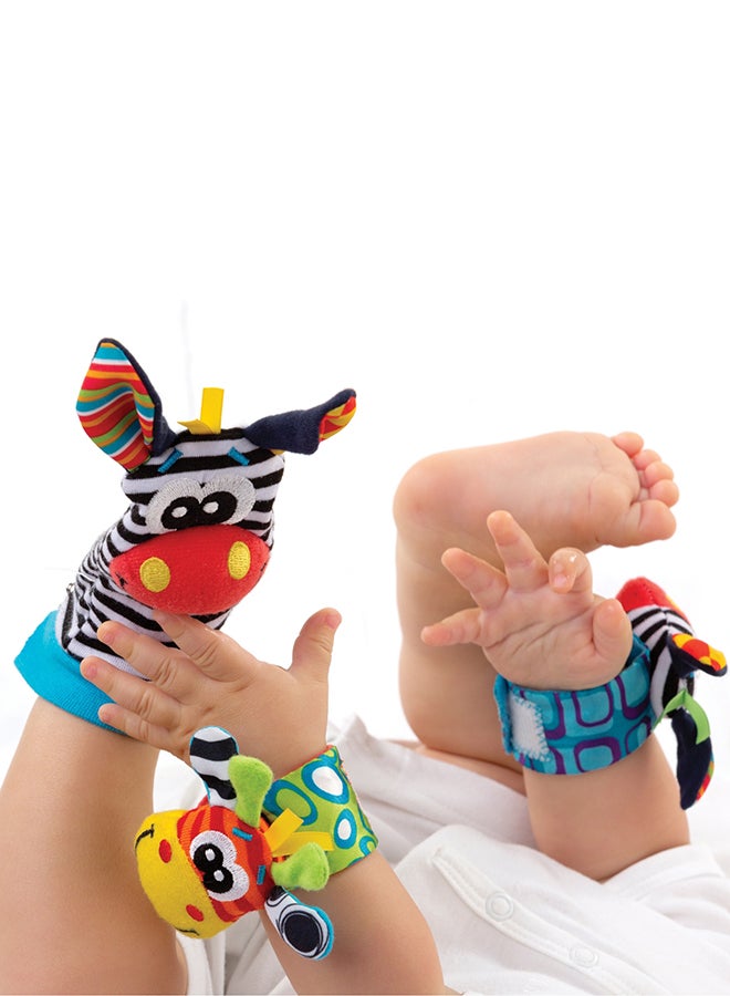 بلاي غرو Wrist Rattle and Foot Finder Set - Engaging Developmental Toys for Babies 0-12 Months with Adorable Jungle Friends - Baby's First Rattle Socks & Hand Entertainment, an Ideal Baby Kicking Toy - Image 4
