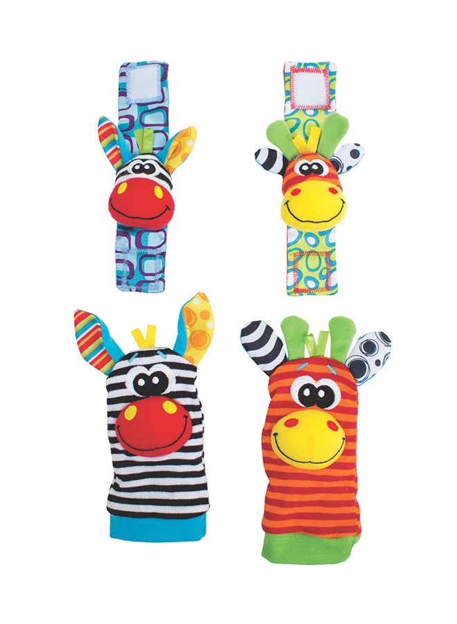 بلاي غرو Wrist Rattle and Foot Finder Set - Engaging Developmental Toys for Babies 0-12 Months with Adorable Jungle Friends - Baby's First Rattle Socks & Hand Entertainment, an Ideal Baby Kicking Toy - Image 3