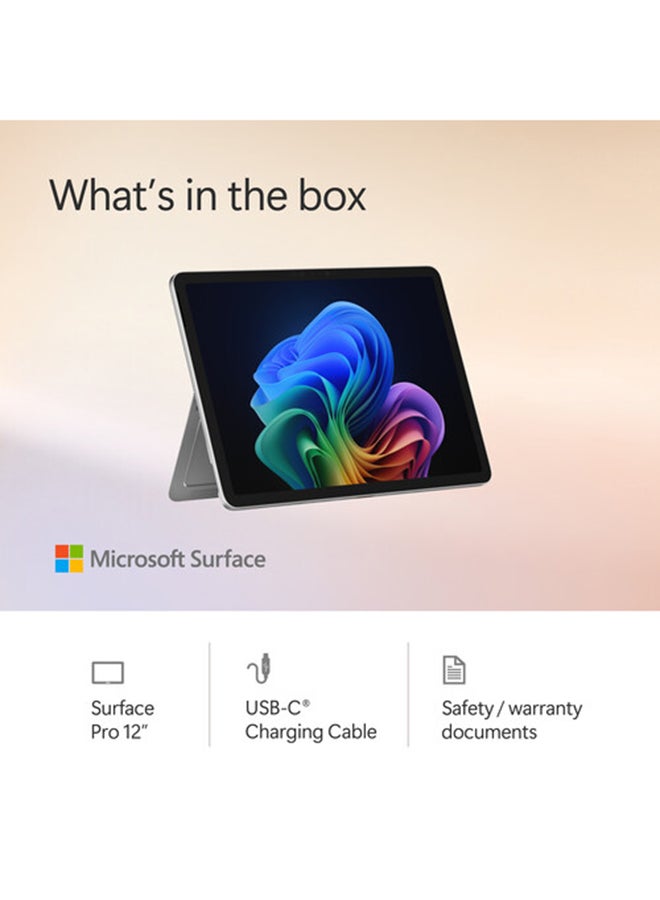 Microsoft Copilot+ PC Surface Pro 2-in-1 Laptop (2025) With 12-Inch Touchscreen Display, Snapdragon X Plus Processor/16GB RAM/256GB SSD/Qualcomm Adreno Graphics/Windows 11 Home Platinum - Image 4