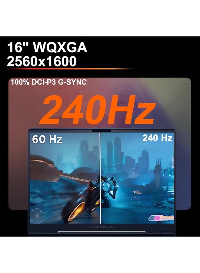 ديل Alienware 16X Aurora Gaming AI Laptop 16" QHD WQXGA (100% DCI-P3) Intel 24-core Ultra 9 275HX (Up to 13 Tops) 64GB RAM 4TB SSD GeForce RTX 5070 Thunderbolt Wi-Fi7 Windows 11 Home ICP Hub/Copilot AI PC,  Blue English Blue - Image 5