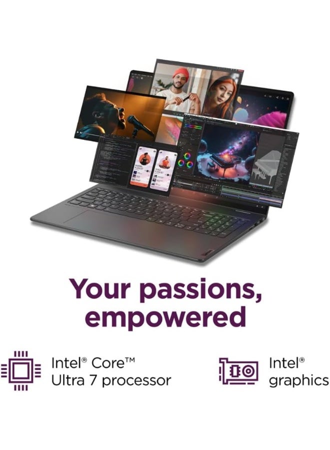 لينوفو (Upgraded Version) Lenovo 2024 Yoga 7i 2-in-1 AI Laptop, 16" WUXGA Touch, Intel 12-Core Ultra 7 155U (Beat i7-1355U), 16GB LPDDR5X RAM, 2TB SSD, Backlit, FP, FHD IR Webcam, AI Copilot, Windows 11 Home, English Storm Grey - Image 4