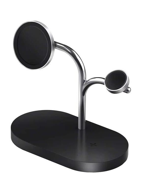 Samsung 3-in-1 Wireless Charger, 15W Qi2 Fast Charging Stand With 45W Travel Adapter And 1m Cable – For Phone, Watch And Earbuds - Black Silver - Image 4