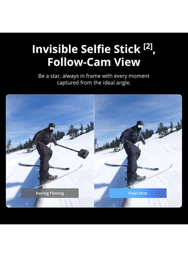 dji Osmo 360 Standard Combo, 360 Camera With 1-Inch 360° Imaging, Native 8K 360° Video, 4K/120fps & 170° Boost Video,120MP 360° Photo, 100-Min 8K Recording, Waterproof, Action Camera for Sports, Vlog - Image 4