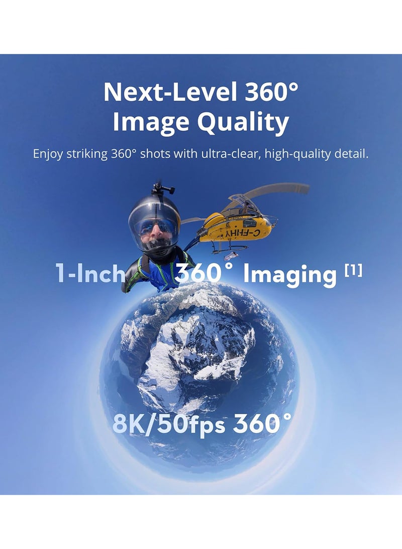 dji Osmo 360 Standard Combo, 360 Camera With 1-Inch 360° Imaging, Native 8K 360° Video, 4K/120fps & 170° Boost Video,120MP 360° Photo, 100-Min 8K Recording, Waterproof, Action Camera for Sports, Vlog - Image 2