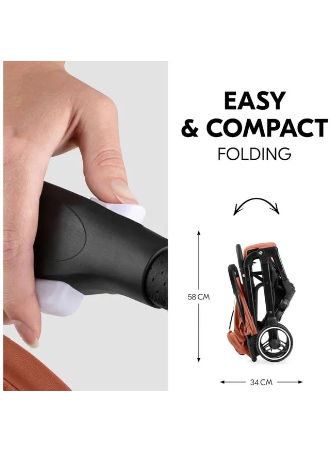 هوك Hauck Travel N Care Plus Baby Buggy Stroller – Lightweight (7.2 kg when fold & 25 kg On Go - 22 kg Child + 3 kg Basket), Reclining Seat, UV Protection 50+, One-Hand Fold, Cork - Image 3