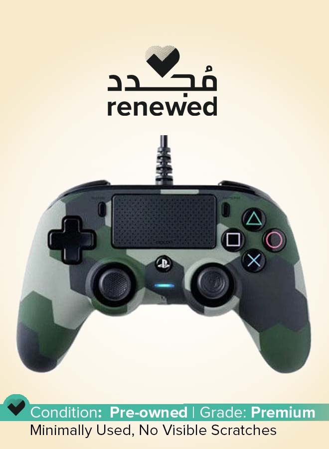 ناكون Renewed - Wired Compact Controller for PlayStation 4 - Camo Green - Image 1