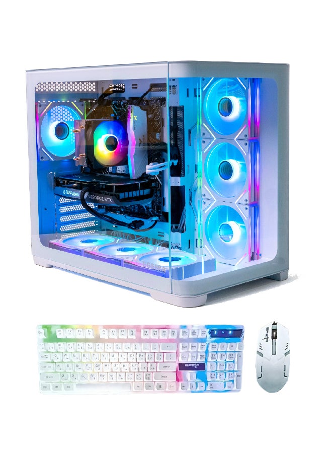 Setup Master Gaming PC With Intel Core i5-14400F Processor/16GB RAM DDR5/1TB SSD/6GB Nvidia GeForce RTX 3050 Graphics + Mouse and Keyboard White - Image 1