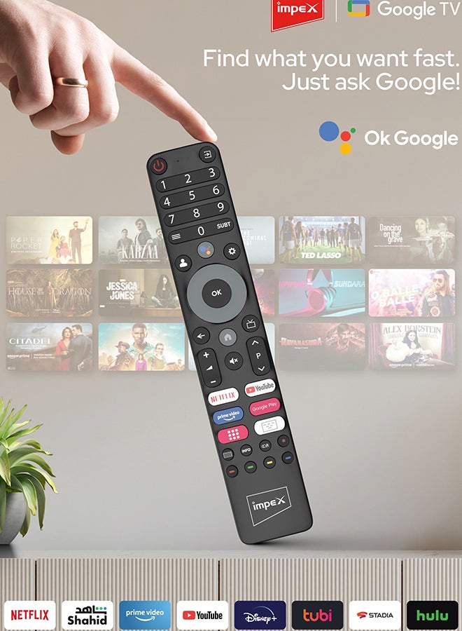 إمبكس 55 Inch QLED Google TV | 4K Ultra HD, Dolby Vision & Atmos | Google Assistant | Voice Control Remote | Bluetooth, WiFi, HDMI, USB, AV Input, Optical, ALLM | 2GB RAM/8GB ROM | Wide Viewing Angle | Great for Gaming | Evoq55QLC Evoq55QLC black - Image 5