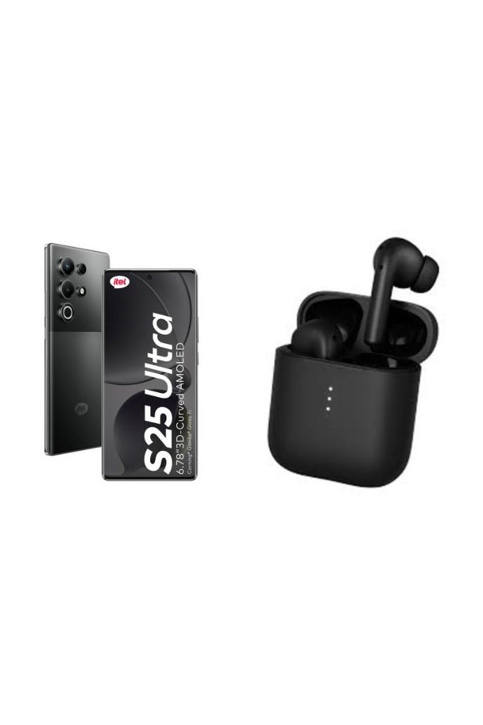 S25 Ultra Dual SIM  Bromo Black 8+8GB RAM 256GB 4G With Buds 11 (Gift Color May Vary)