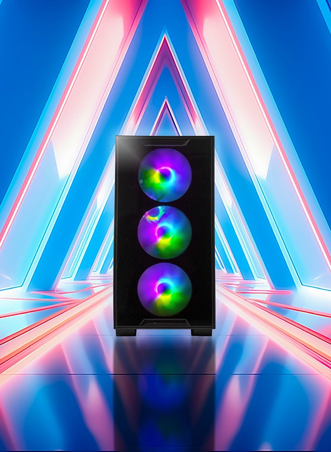 Gasin Gaming PC With Core i5-12400F Processor/1TB SSD/16GB RAM 3200MB DDR4/Windows 11/8GB NVIDIA GeForce RTX 4060 Graphics+Wireless Card Receiver and Bluetooth Black - Image 3