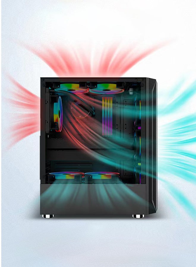 Gasin Gaming PC With Core i5-12400F Processor/1TB SSD/16GB RAM 3200MB DDR4/Windows 11/8GB NVIDIA GeForce RTX 4060 Graphics+Wireless Card Receiver and Bluetooth Black - Image 4