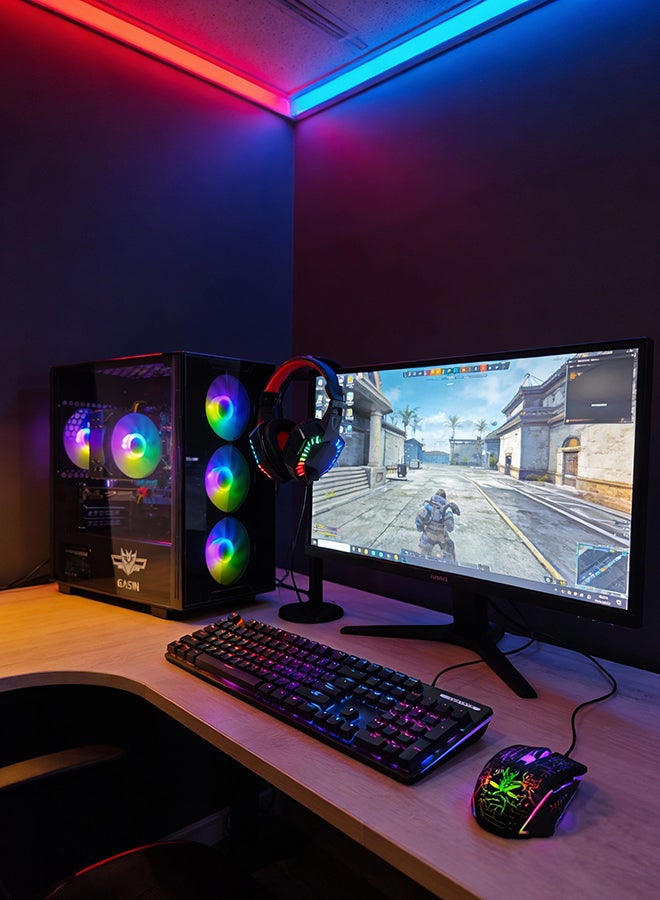 Gasin Gaming PC With Core i5-12400F Processor/1TB SSD/16GB RAM 3200MHz DDR4/Windows 11/8GB NVIDIA GeForce RTX 3050 Graphics+Wireless Card Receiver and Bluetooth Black - Image 5