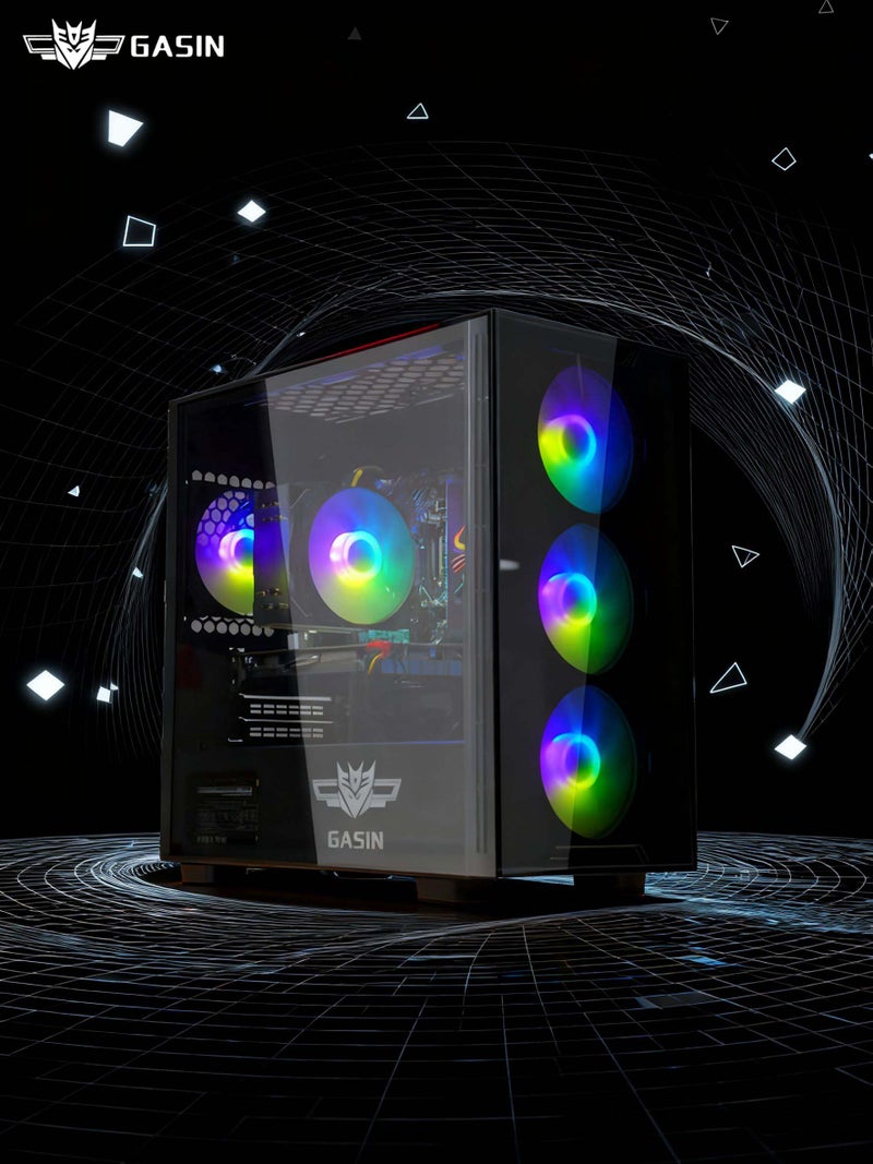 Gasin Gaming PC With Core i5-12400F Processor/1TB SSD/16GB RAM 3200MHz DDR4/Windows 11/12GB NVIDIA GeForce RTX 3060 Graphics+Wireless Card Receiver and Bluetooth Black - Image 4