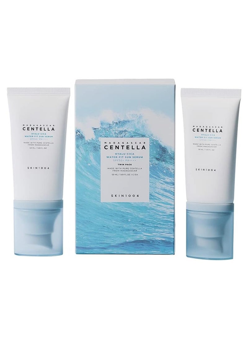 SKIN1004 Madagascar Centella Hyalu-Cica Water-Fit Sun Serum Twin Pack 100ml  - Image 1