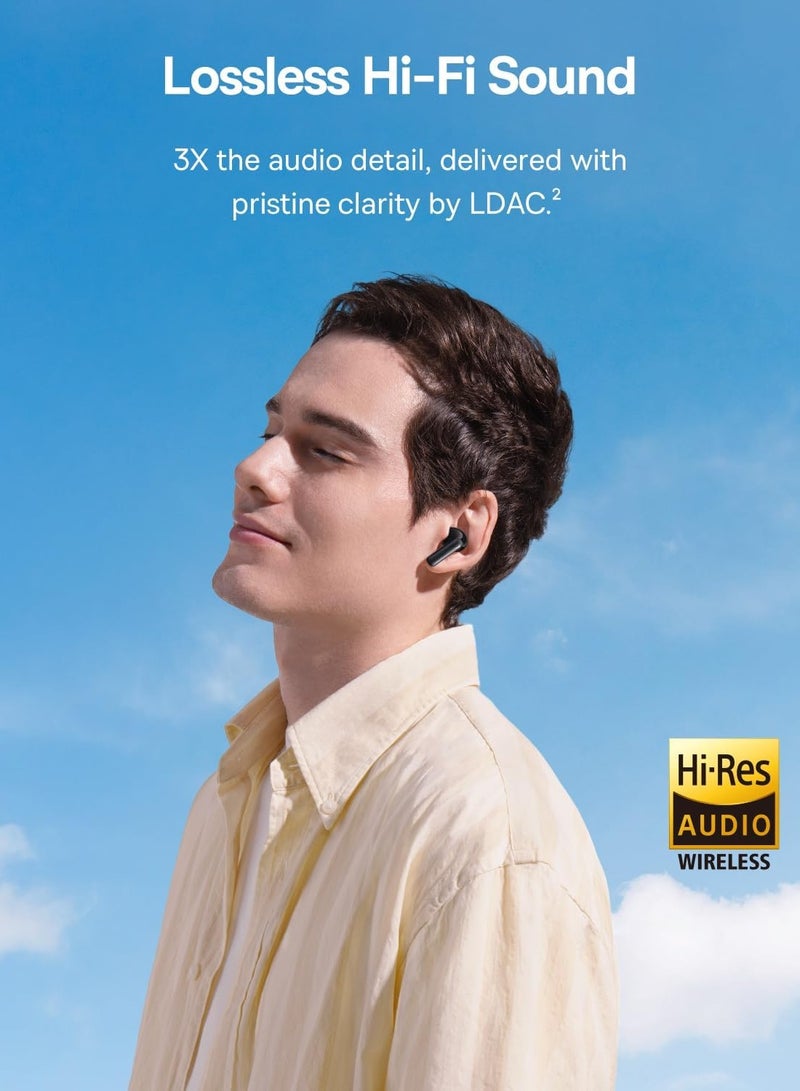 Baseus True Wireless Earbuds Bluetooth 6.0 – TWS In-Ear Headphones with Deep Bass, LDAC Hi-Res Audio, Real-Time Adaptive Noise Cancelling, Adaptive EQ, 6-Mic AI Clear Calls, Touch Control, Low-Latency Gaming Mode, 55H Playtime, IP55 Waterproof, Type-C Fast Charging – For iPhone & Android Cosmic Black - Image 4