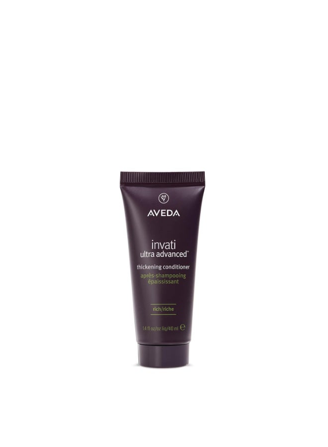 Aveda Invati Ultra Advanced Thickening Conditioner Rich | Step 2 of 4 | Reduces Hair Loss by 77% | for Medium to Thick Thinning Hair Types | Normal to Oily Scalp | 96% Naturally Derived* 1.4 fl oz - Image 1